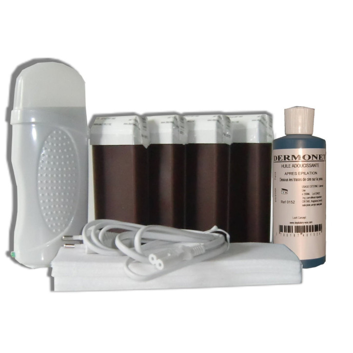 Kit épilation 4 x 100 ml - CHOCOLAT - Cire à épiler Kit épilation 4 x 100 ml - CHOCOLAT - Cire à épiler