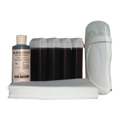 Kit épilation - Chauffe cire, 100 bandes, 4 x100 Fruits rouges