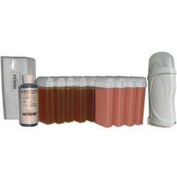 8 x MIEL et 4 x ROSE - Kit épilation à la Cire à épiler  - Bandes + Huile