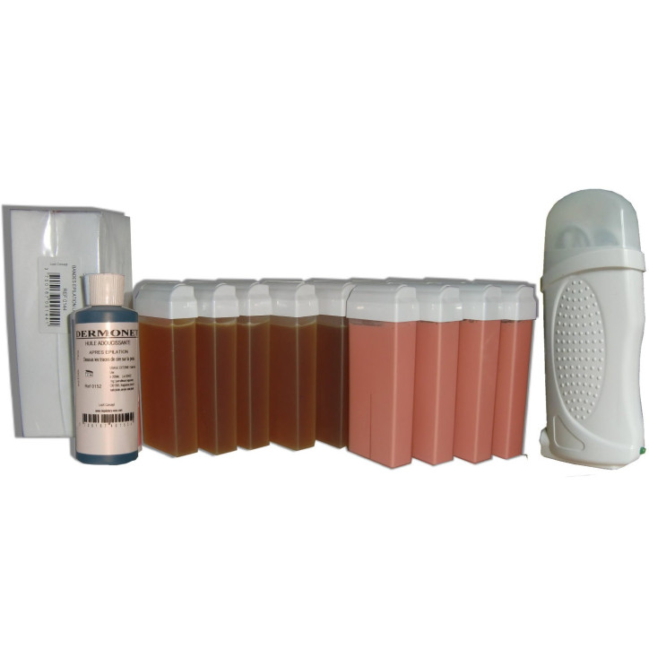 8 x MIEL et 4 x ROSE - Kit épilation à la Cire à épiler - Bandes + Huile 8 x MIEL et 4 x ROSE - Kit épilation à la Cire à épiler - Bandes + Huile