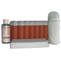 Kit épilation 7 x 100 ml cire à épiler rose, bandes lisses, huile