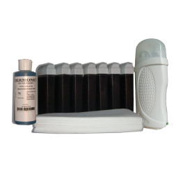 Kit épilation 7 x 100 ml cire à épiler FRUITS ROUGES, bandes, huile après épilation