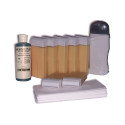 Kit d'épilation - 7x100 ml  cire à épiler NACREE, bandes lisses, huile