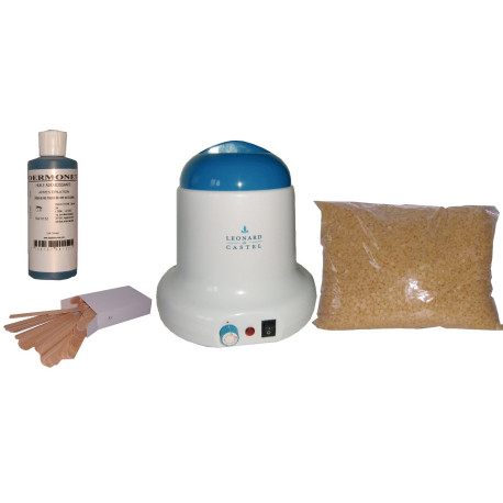 Kit épilation 800 ml, Cire Traditionnelle Jaune 1 kg Pastilles