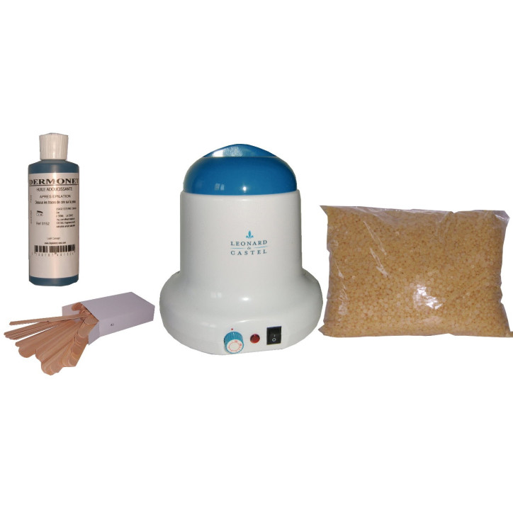 Kit épilation 800 ml - Cire Traditionnelle Jaune 1 kg Pastilles Kit épilation 800 ml - Cire Traditionnelle Jaune 1 kg Pastilles