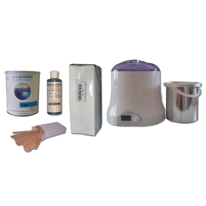 Cid Epil. Kit épilation AZUR Pot 800 ml Cire jetable Cid Epil. Kit épilation AZUR Pot 800 ml Cire jetable