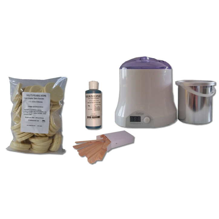 Cid Epil. Kit 800 ml - 1 kg cire pelable galets IVOIRE Cid Epil. Kit 800 ml - 1 kg cire pelable galets IVOIRE