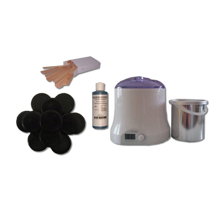 Cid Epil. Kit 800 ml - Cire Tradit. 1 kg Galets Epilom Cid Epil. Kit 800 ml - Cire Tradit. 1 kg Galets Epilom