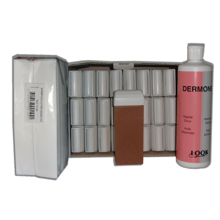MIEL - Recharge cire roll on - 24 x 100 ml - Bandes, huile 500 ml MIEL - Recharge cire roll on - 24 x 100 ml - Bandes, huile 500 ml