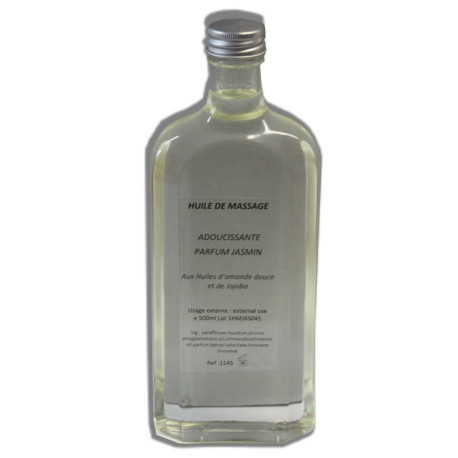 Huile adoucissante de massage pour le corps parfum Jasmin, 500 ml