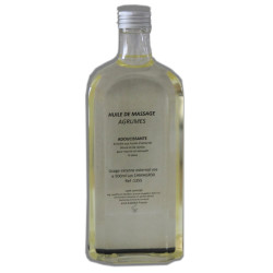 Huile adoucissante de massage parfumée Agrumes, flacon de 500 ml