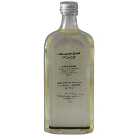 Huile adoucissante de massage parfum Orchidée, 500 ml, pour le corps et jambes