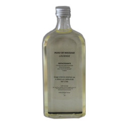 Huile adoucissante de massage pour le corps parfum Lavande, flacon de 500 ml