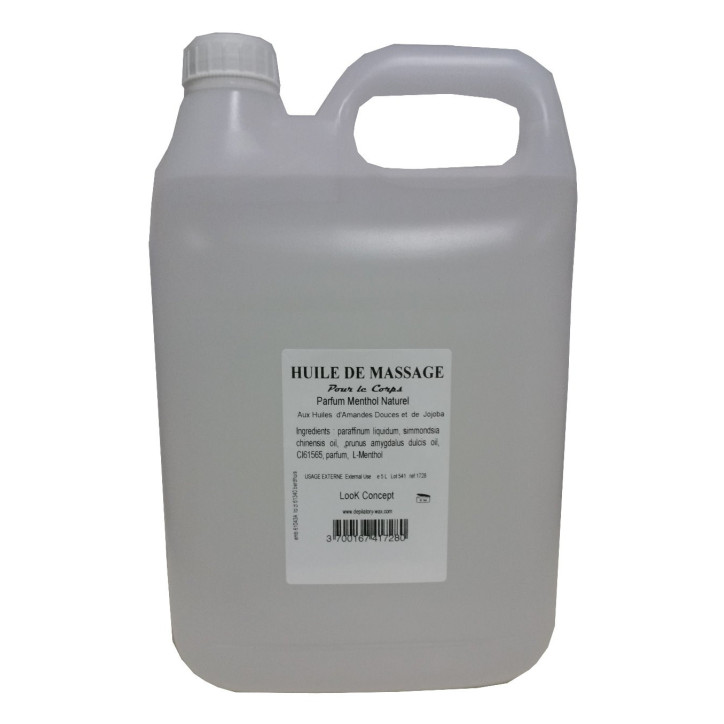 Menthol naturel - Huile de massage adoucissante 5 litres Menthol naturel - Huile de massage adoucissante 5 litres