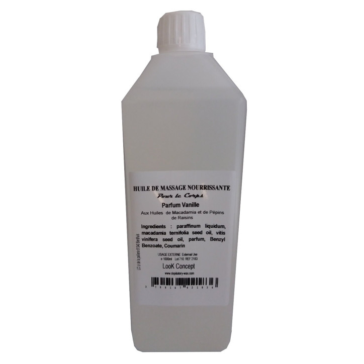Vanille - 1 litre Huile de massage nourrissante Vanille - 1 litre Huile de massage nourrissante