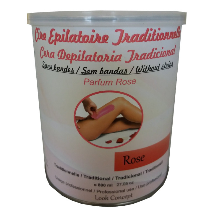 Cire à épiler traditionnelle pot de 800 ml - ROSE