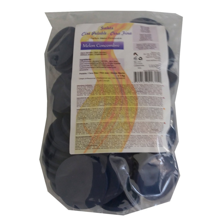 Melon Concombre - 1 kg de galets de cire pelable Melon Concombre - 1 kg de galets de cire pelable
