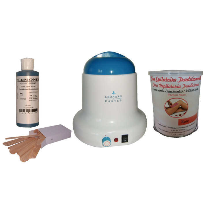 Kit épilation Pot 800 ml ROSE Cire traditionnelle Kit épilation Pot 800 ml ROSE Cire traditionnelle