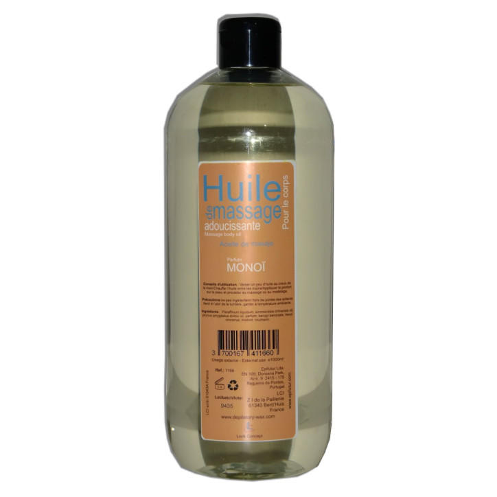 Monoï - Huile de massage adoucissante 1 litre Monoï - Huile de massage adoucissante 1 litre