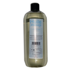 Huile adoucissante de massage pour le coprs au parfum de l'ambre, 1 Litre