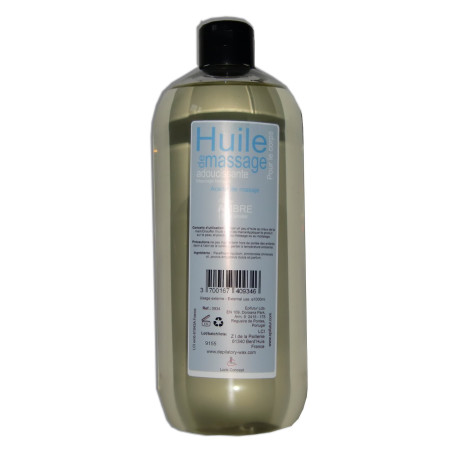Huile adoucissante de massage pour le coprs au parfum de l'ambre, 1 Litre