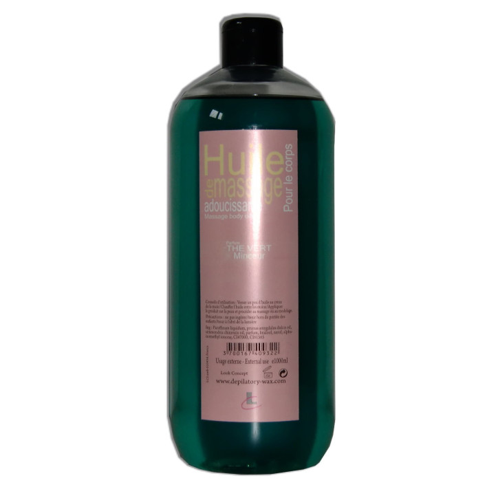 Huile de massage adoucissante 1 L - Parfum Thé vert