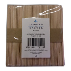Spatule bois visage - Sachet de100 - Léonard de Castel