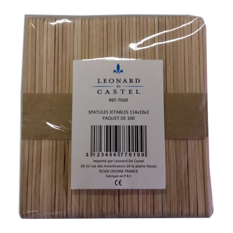 Spatule bois visage - Sachet de100 - Léonard de Castel
