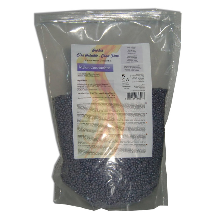 Melon Concombre. 1 kg perles de cire pelable Melon Concombre. 1 kg perles de cire pelable