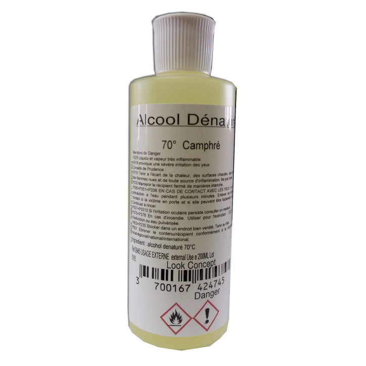 Alcool dénaturé - 70° Camphré - 200 ml Alcool dénaturé - 70° Camphré - 200 ml